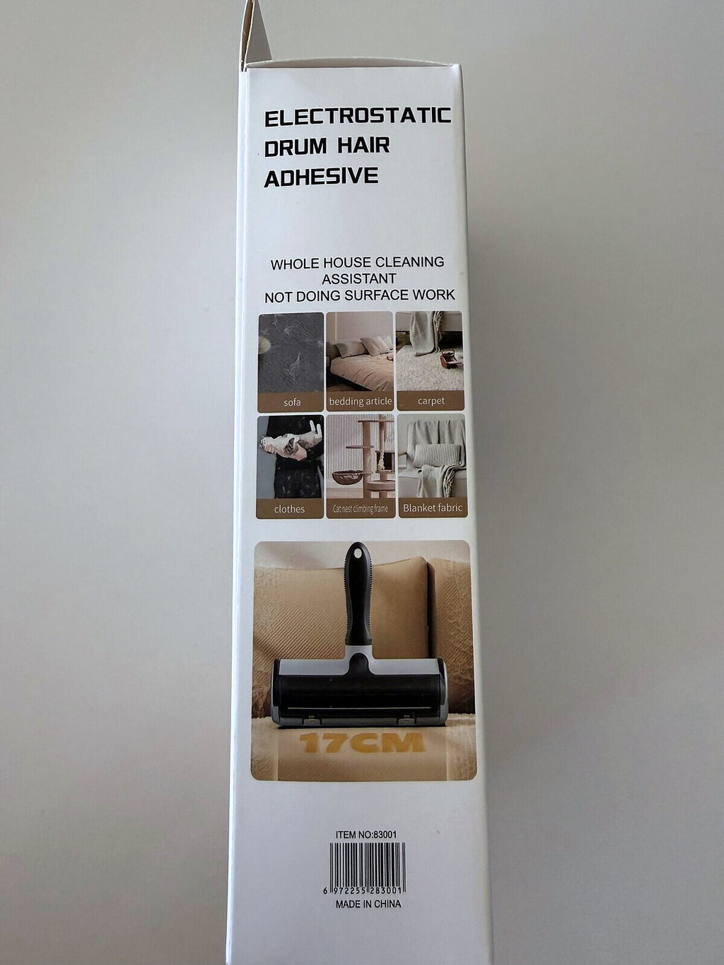AZAY pet hair remover used on sofa, bedding, carpet, clothes, cat tree and blankets