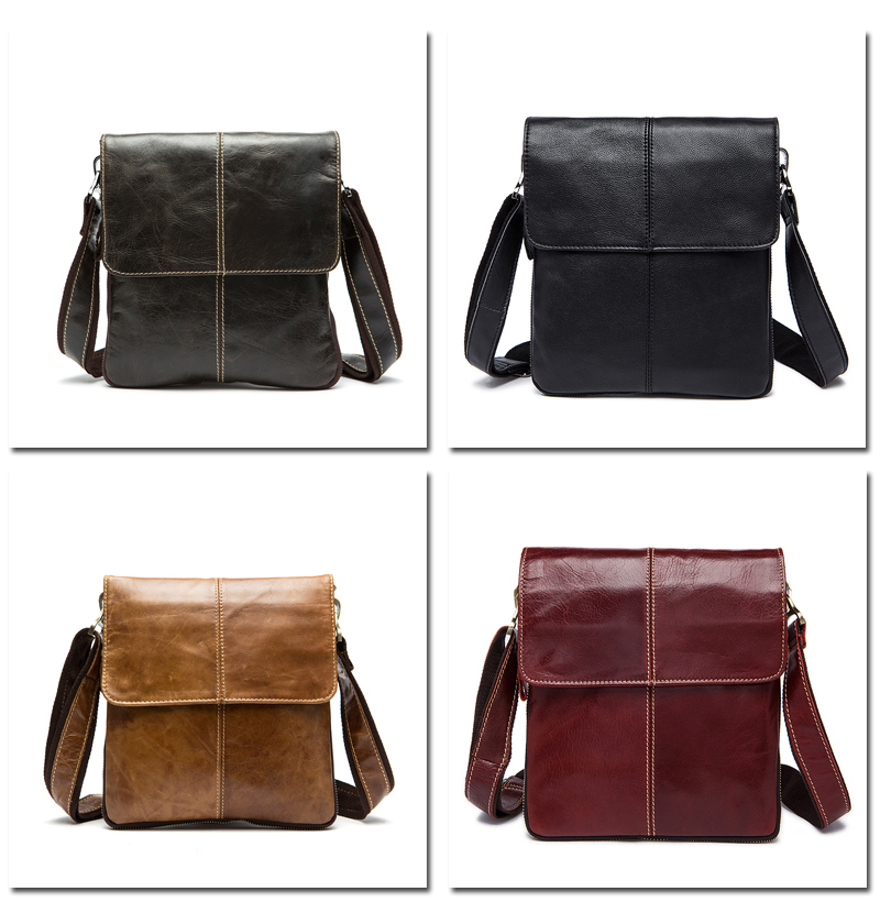 Stylish Leather Flapover Crossbody Bag