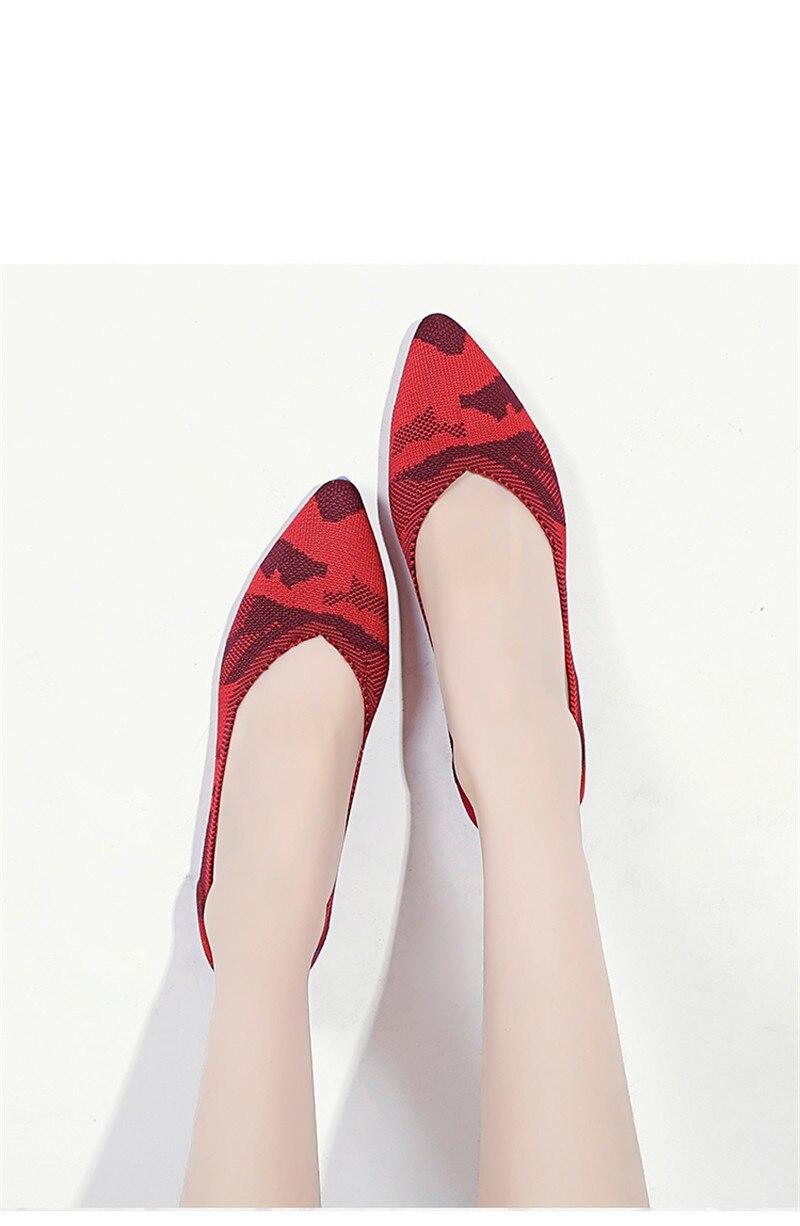 Women's Breathable Knit Pointed Summer Shoes