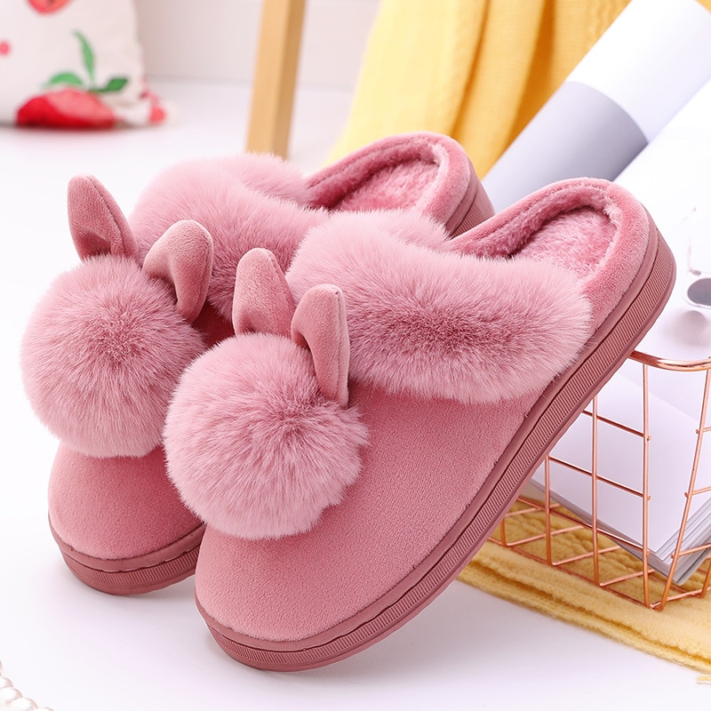 Women's Home Slippers with Rabbit Ears