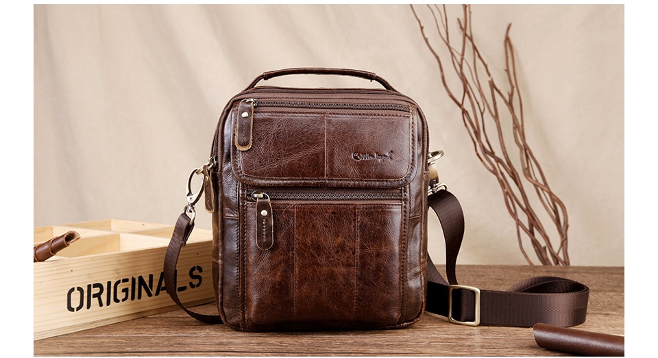 Men's Compact Leather Handbag