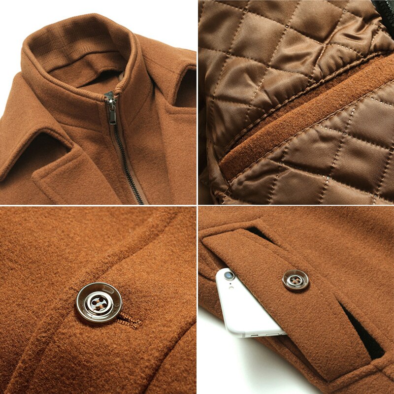 Thick Wool Coat for Men