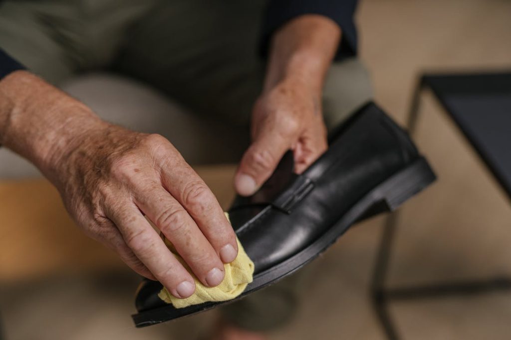 Clean Shoes with Wipes